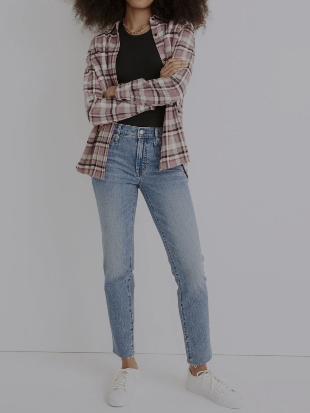 Madewell Mid-rise Perfect Vintage Jean In Medium Wash W/ Raw Hem